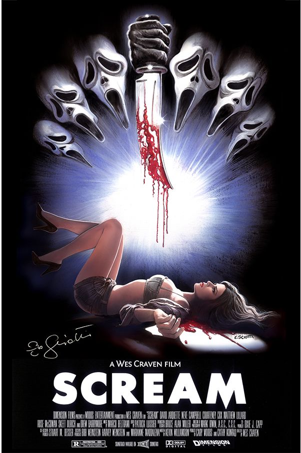 Scream in horror movie art movie poster art horror artwork