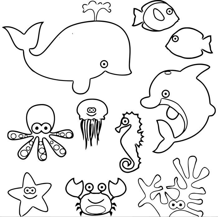Easy simple sea animals geometric coloring pages geometric coloring pages fish coloring page animal coloring pages
