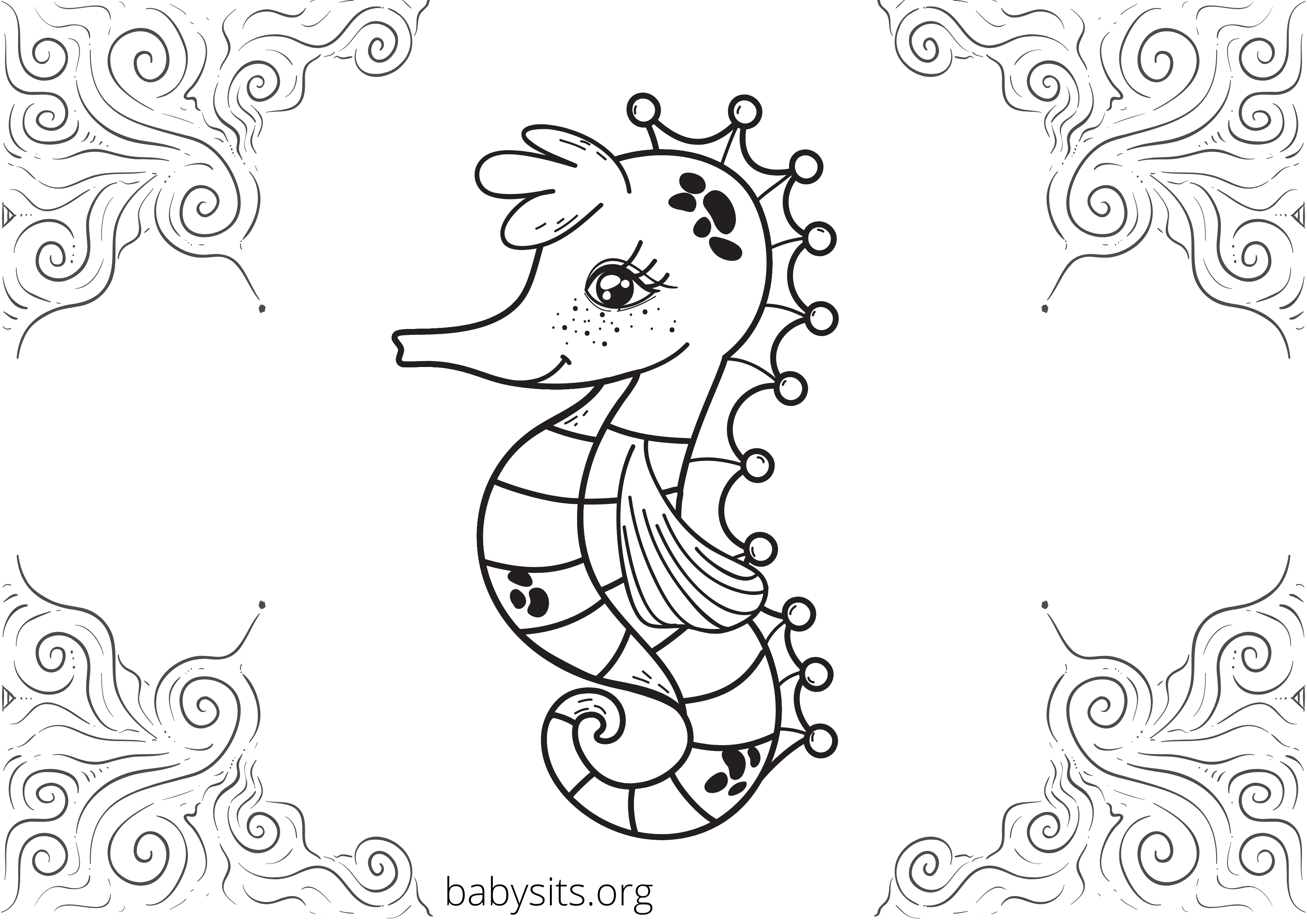 Free printable colouring pages of sea animals