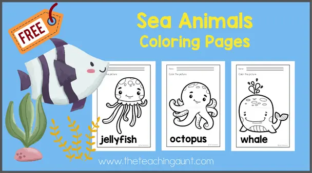 Sea animals coloring pages