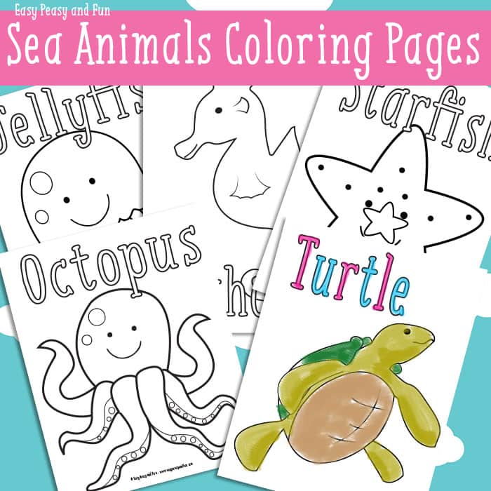 Ocean and sea animals coloring pages free printable