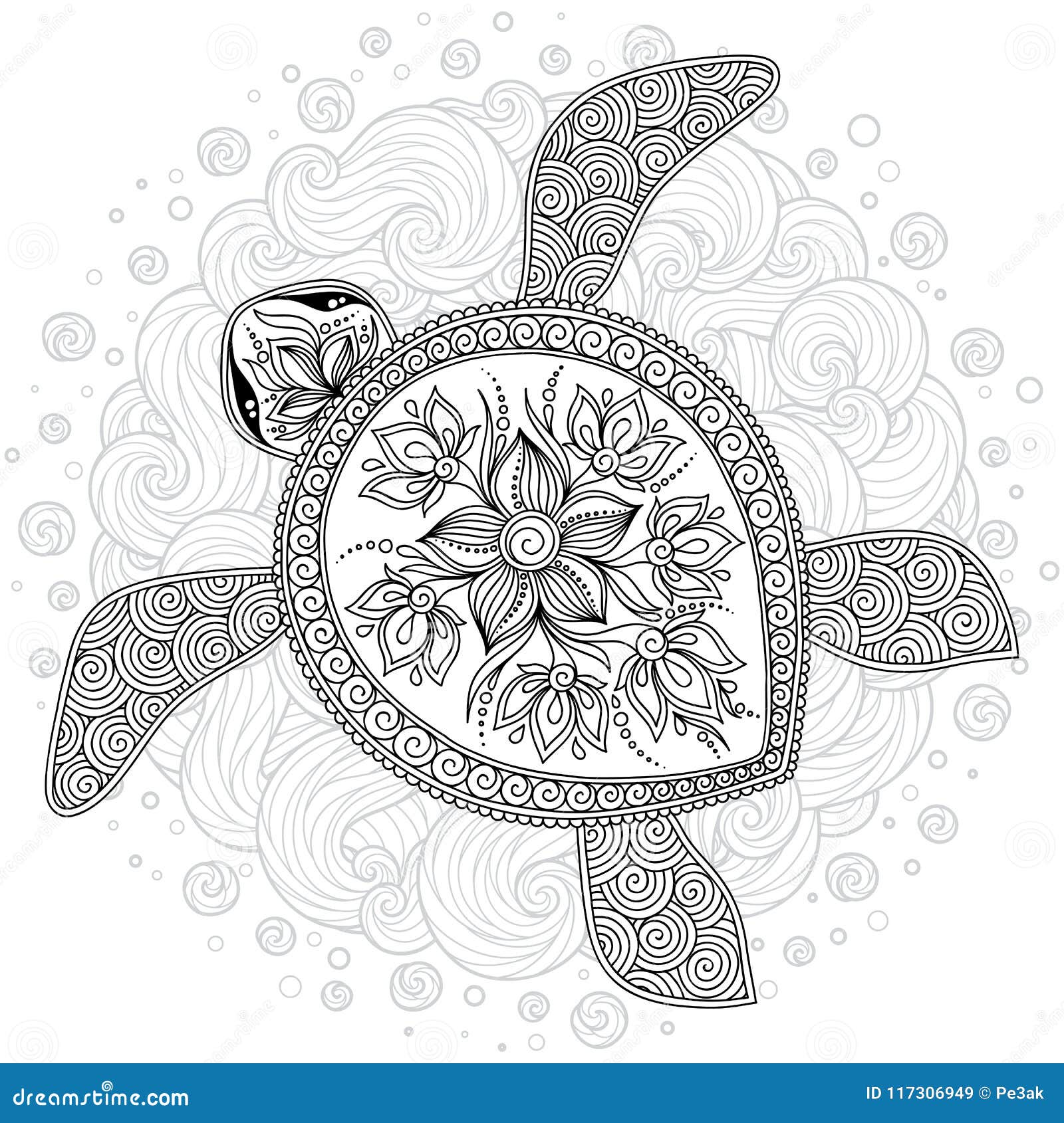 Sea turtle coloring stock illustrations â sea turtle coloring stock illustrations vectors clipart