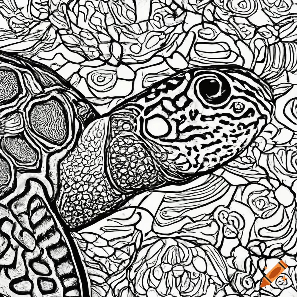 Galapagos sea turtle coloring page on