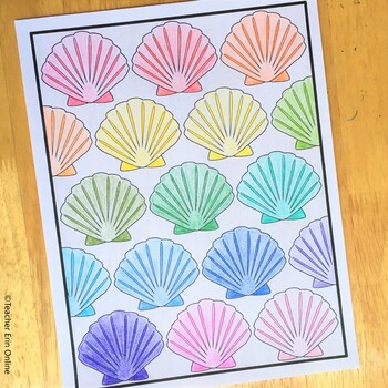 Seashells coloring page freebie beach summer fun shell coloring page