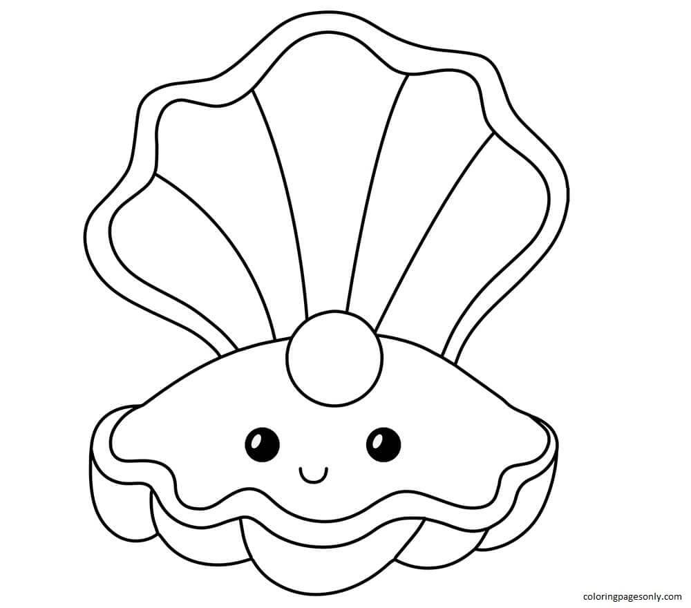 Clam coloring pages printable for free download
