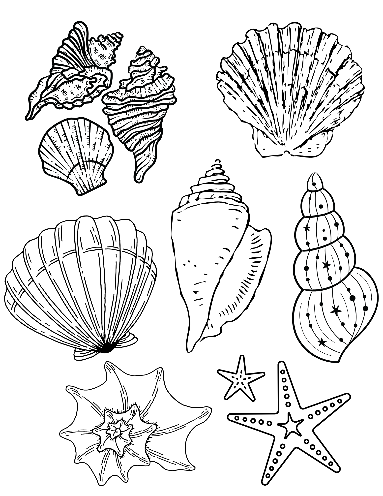 Free printable beach coloring pages for kids and adults