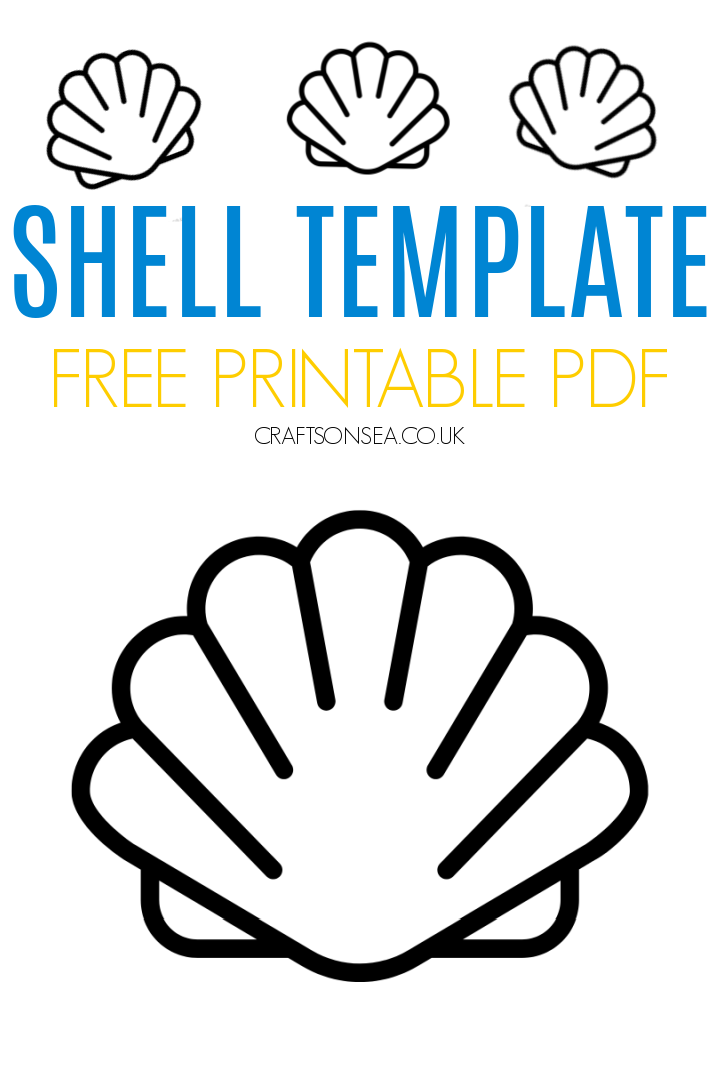Seashell template free printable pdf