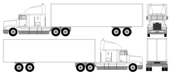Free semi truck coloring pages pdf