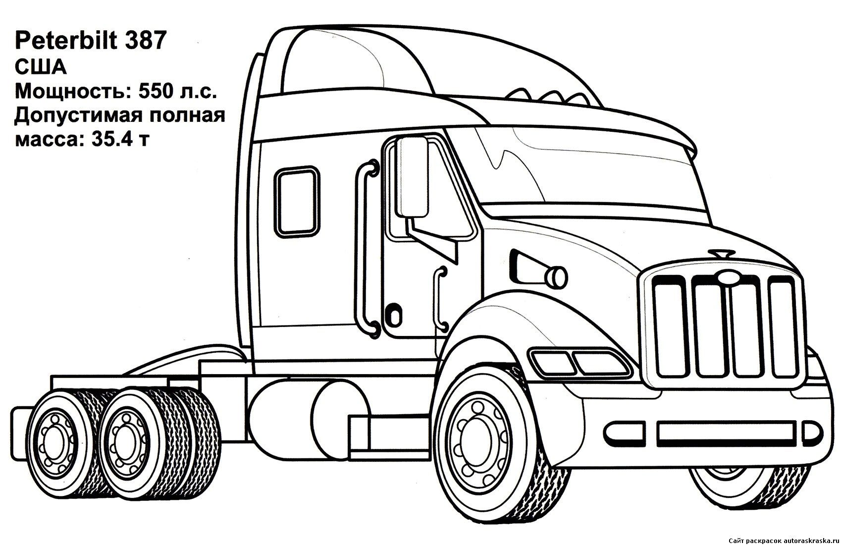 Pretty photo of semi truck coloring pages