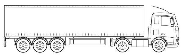 Truck coloring pages stock illustrations royalty