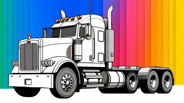 The semi truck coloring pages background truck picture to color transport truck background image and wallpaper for free download