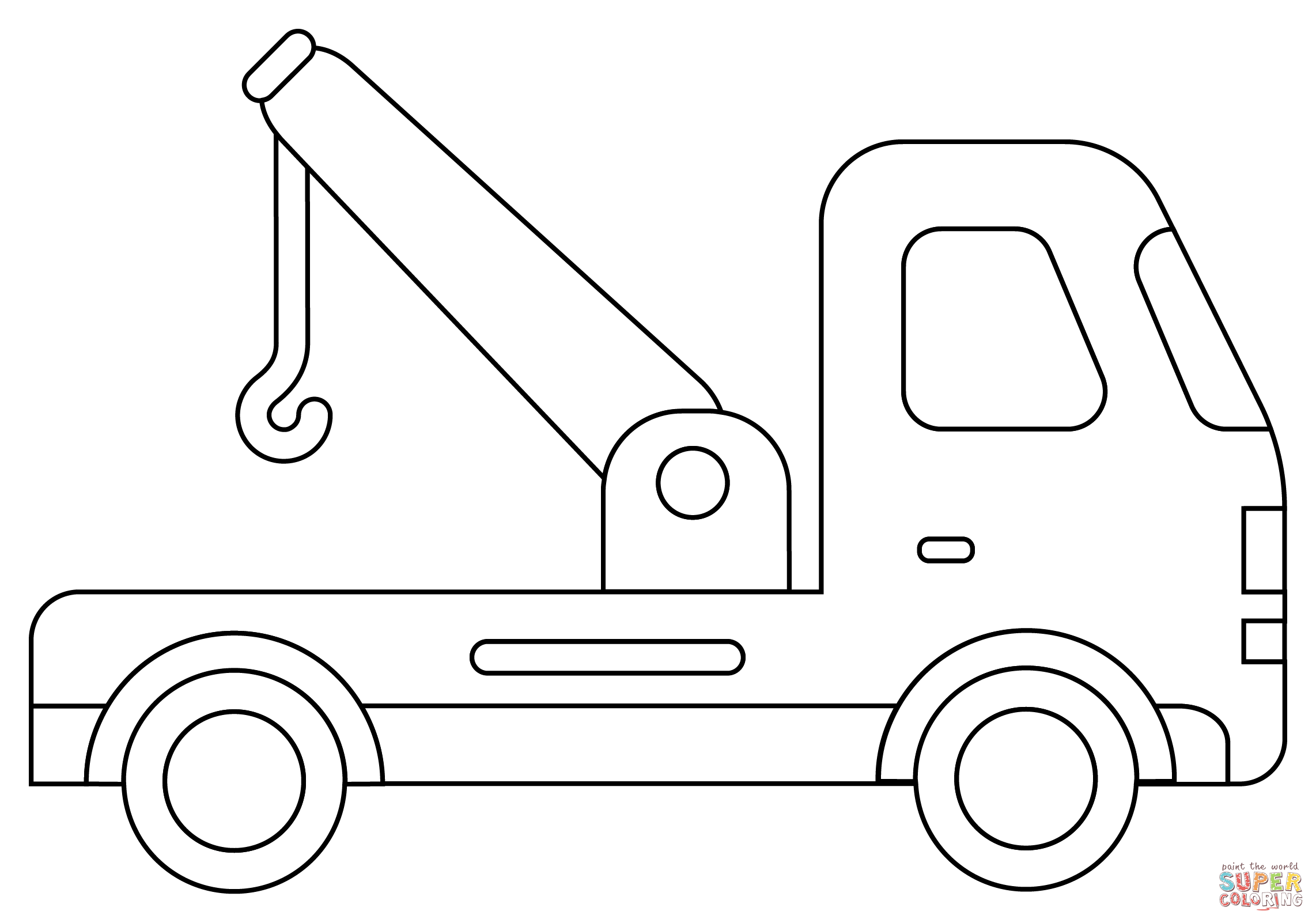 Tow truck coloring page free printable coloring pages
