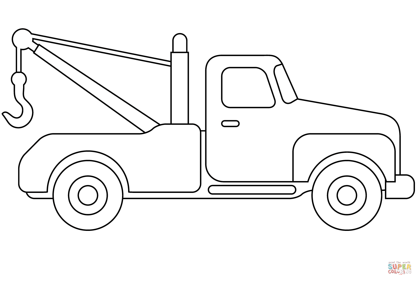 Tow truck coloring page free printable coloring pages