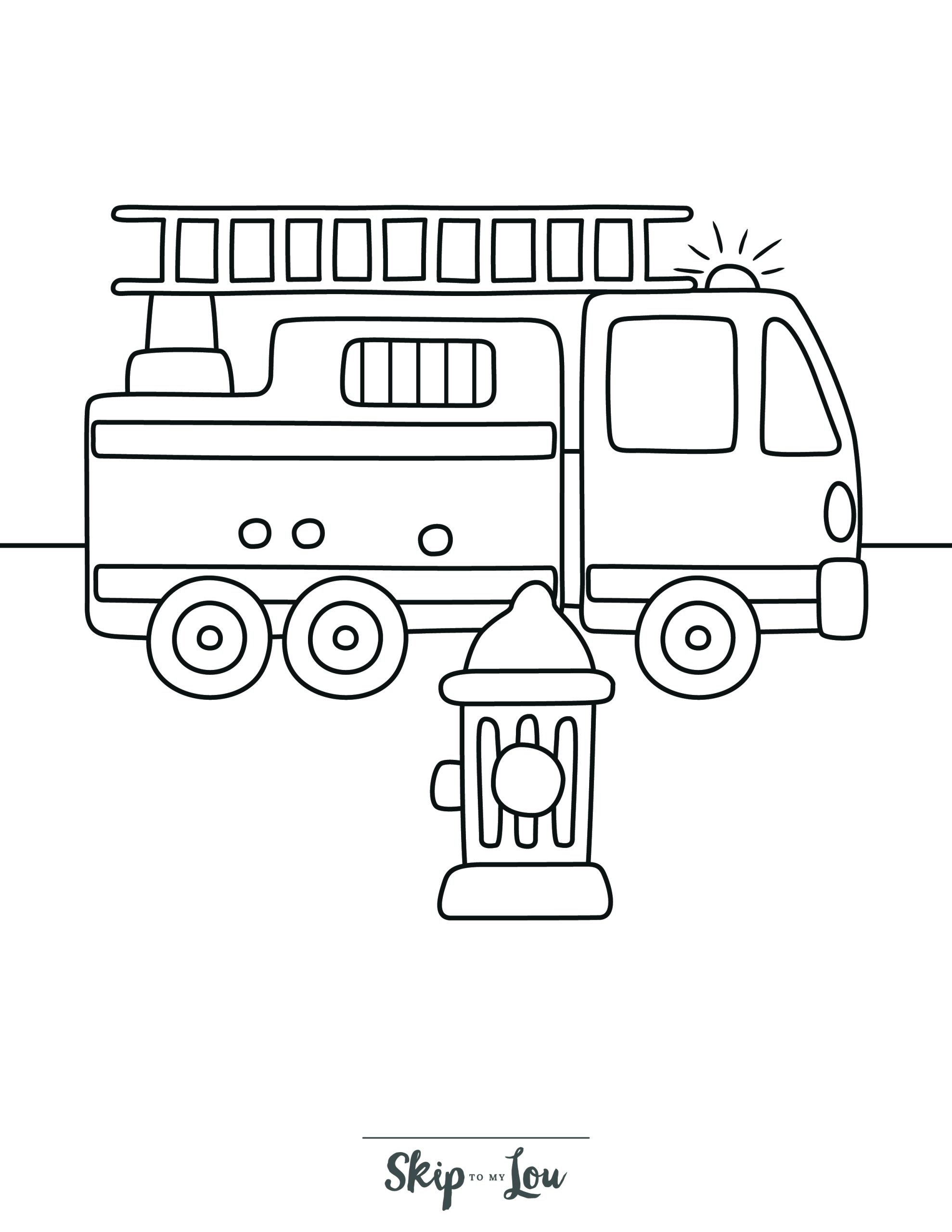 Free printable fire truck coloring pages with book download skip to my lou