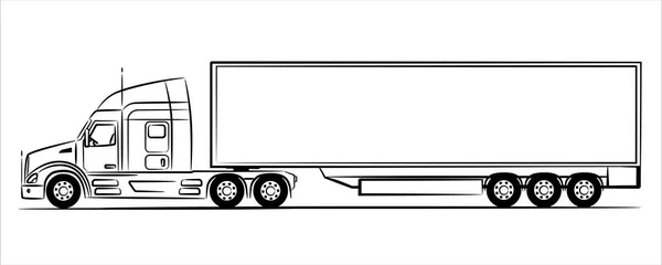 Semi truck outline vector images