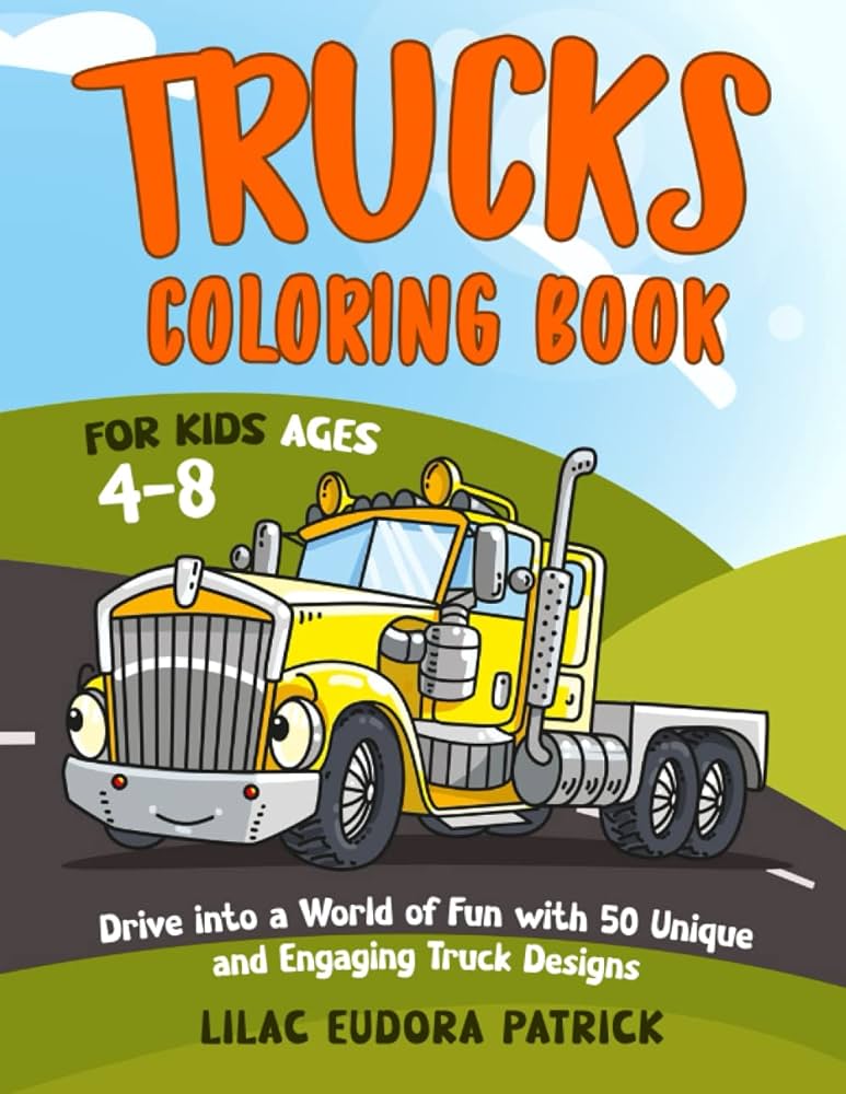 Trucks coloring book for kids ages by patrick lilac eudora