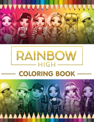 Rainbow high coloring book stress relieving with coloring pages coloring book for relaxation paperback books on the square