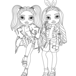 Rainbow high coloring pages printable for free download