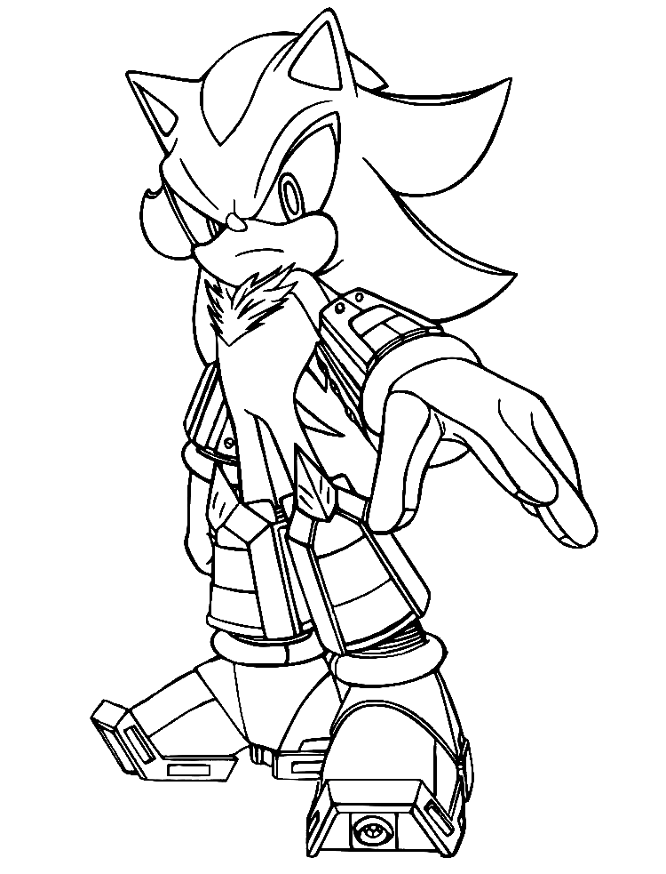 Shadow sonic coloring pages