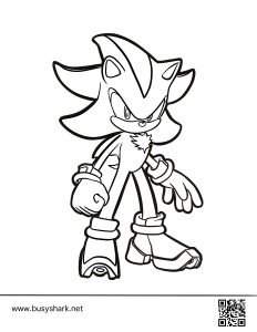 Shadow the hedgehog coloring page