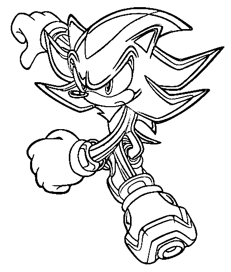 Shadow the hedgehog coloring pages printable for free download