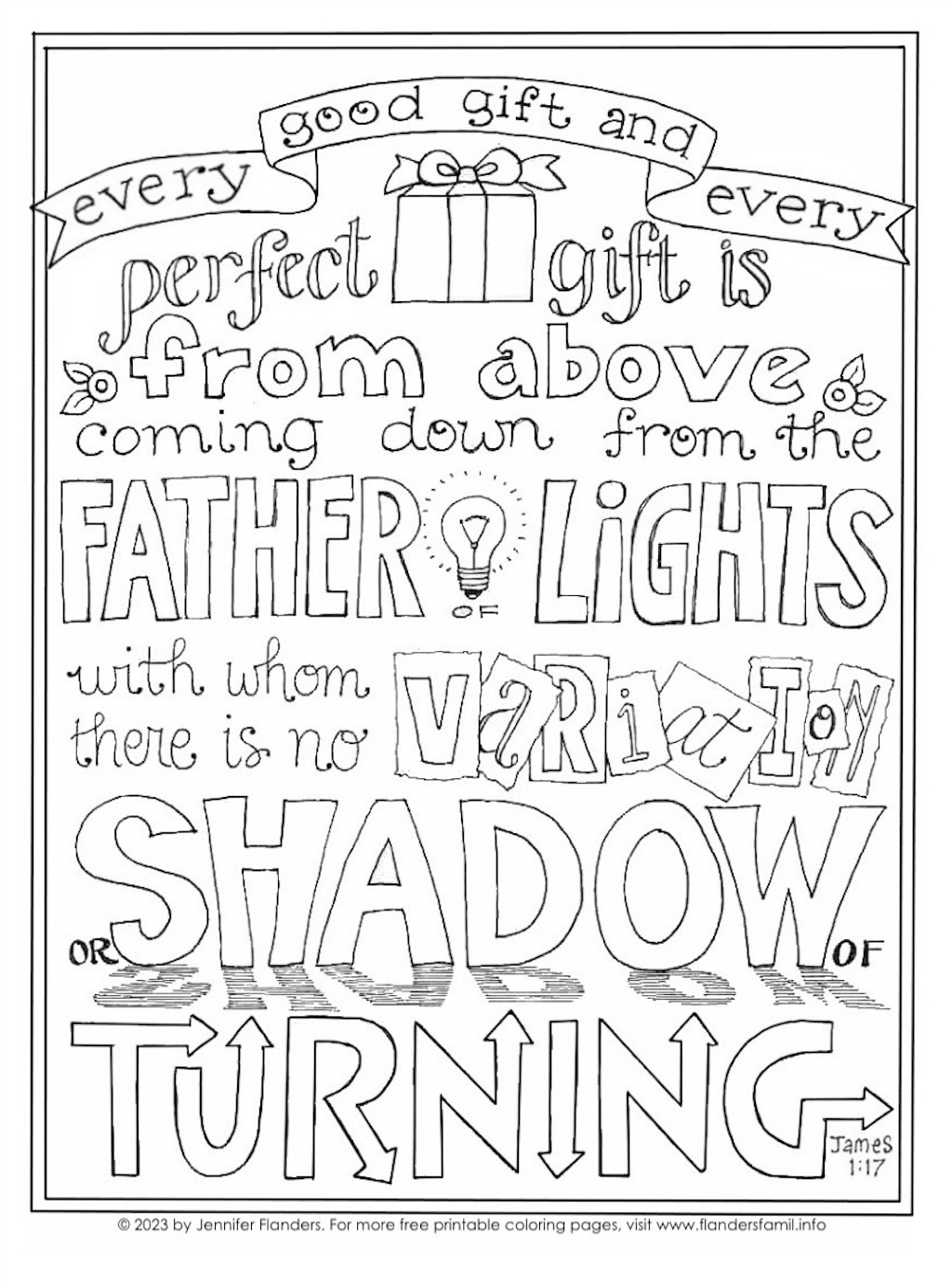 No shadow of turning coloring page