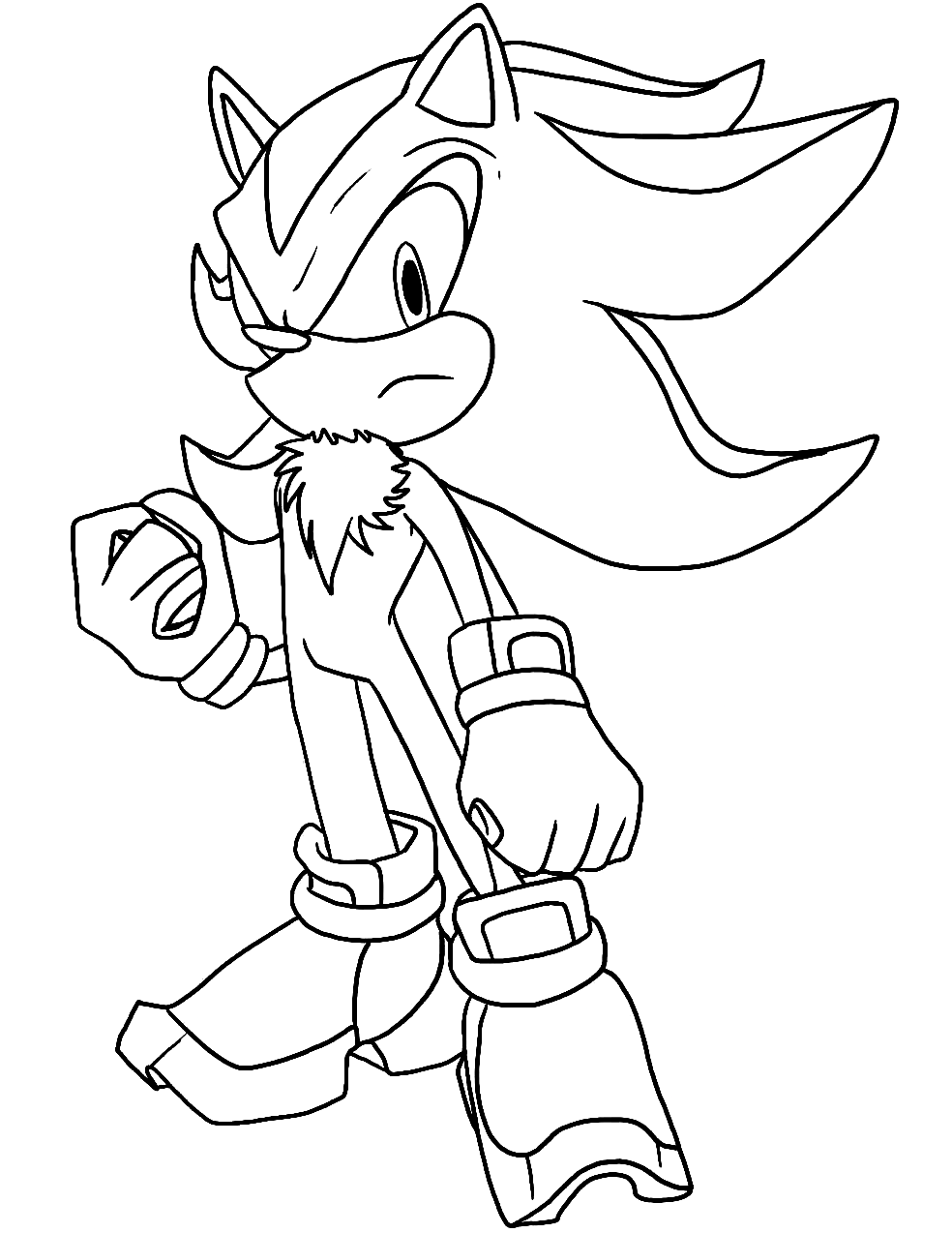 Shadow the hedgehog coloring pages printable for free download