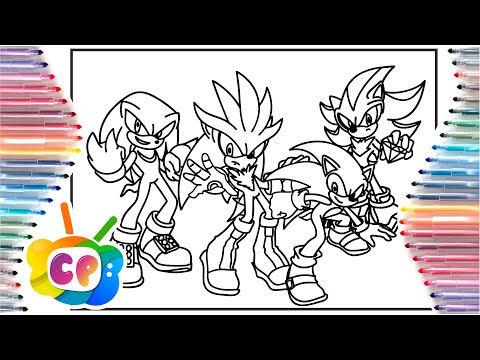 Sonic vs shadow coloring pages sonic silver shadow knuckles how to draw sonic