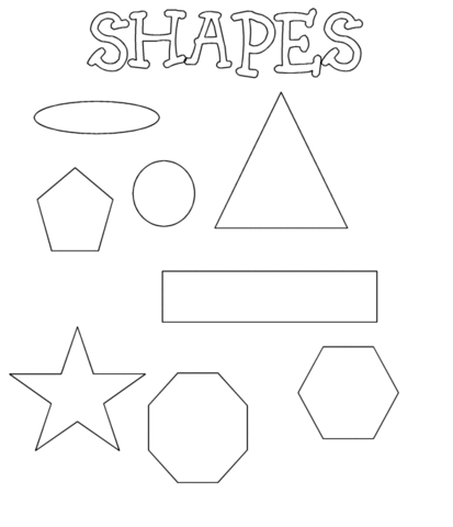 Shapes coloring page free printable coloring pages
