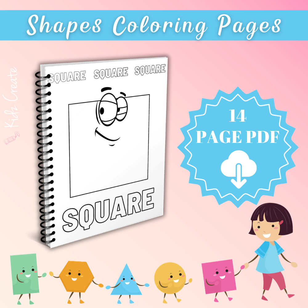 Shapes coloring pages printable â kidz create