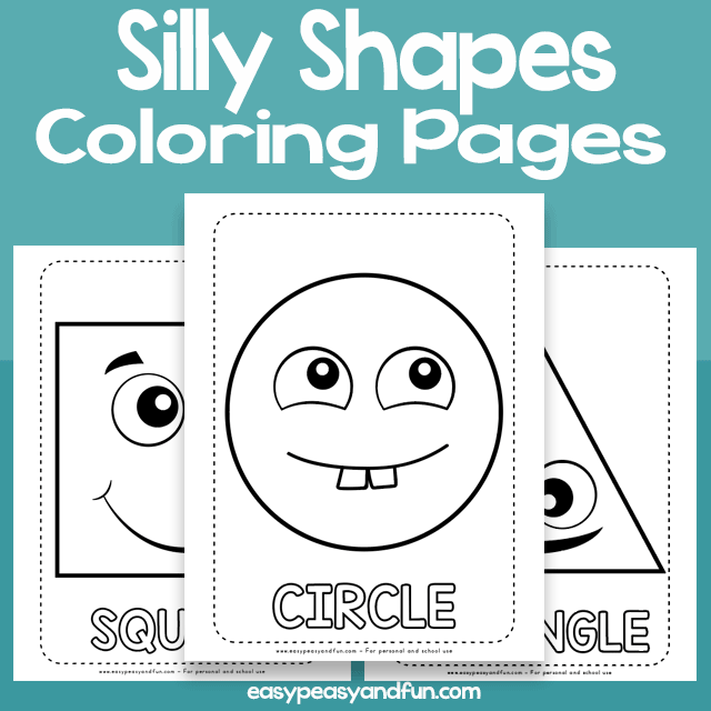 Silly shapes coloring pages â easy peasy and fun hip
