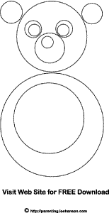 Circle shapes coloring sheet mr bear