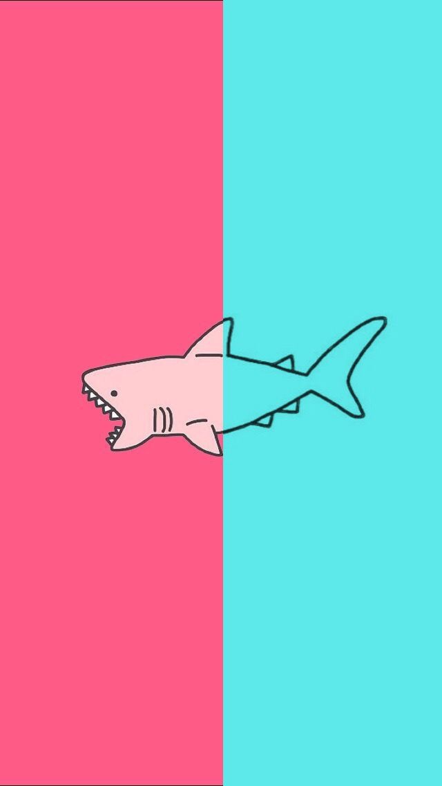 Pinkblue shark wallpaper i made it pink shark wallpaper blue shark