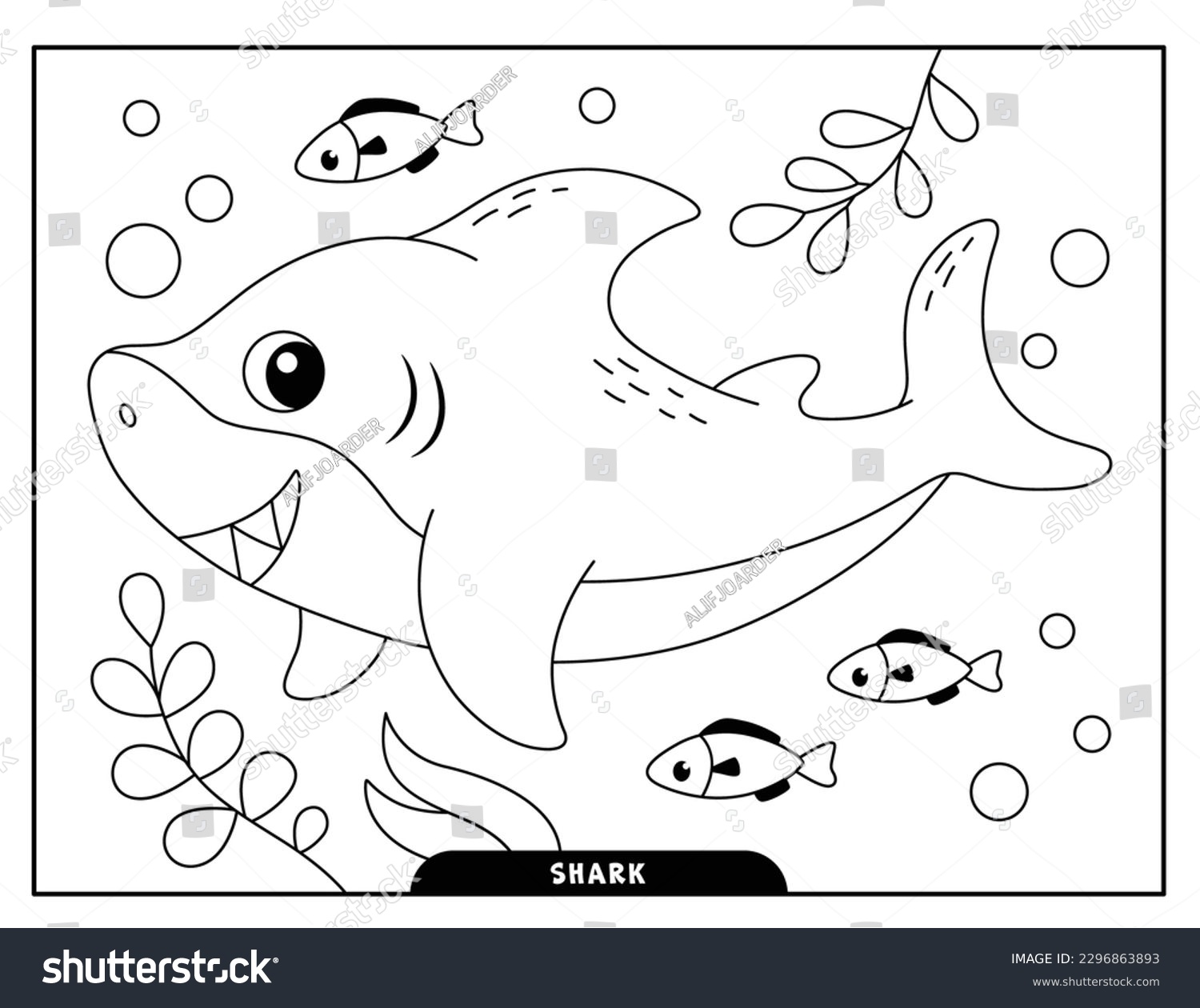 Shark coloring page images stock photos d objects vectors