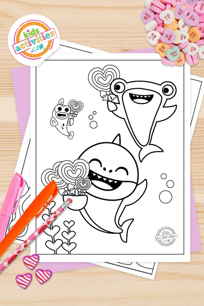Free printable baby shark coloring pages â kids activities blog