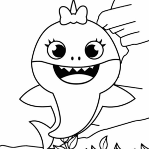 Baby shark coloring pages printable for free download