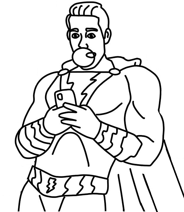 Shazam coloring pages printable for free download