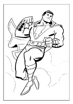 Bring your kids favorite superhero to life with our shazam coloring pages pdf