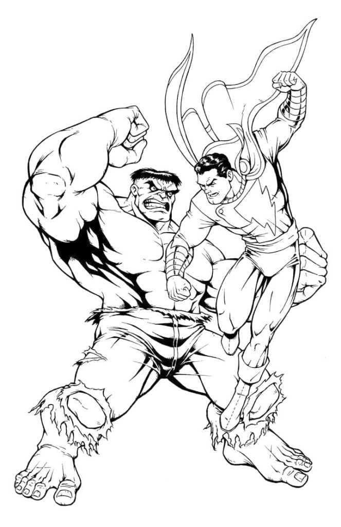 Shazam coloring pages