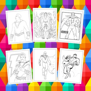 Printable shazam coloring pages ignite your childs creative superpowers