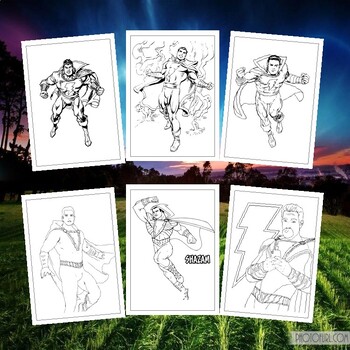 Unlock shazams powers with our exclusive coloring pages collection for kids