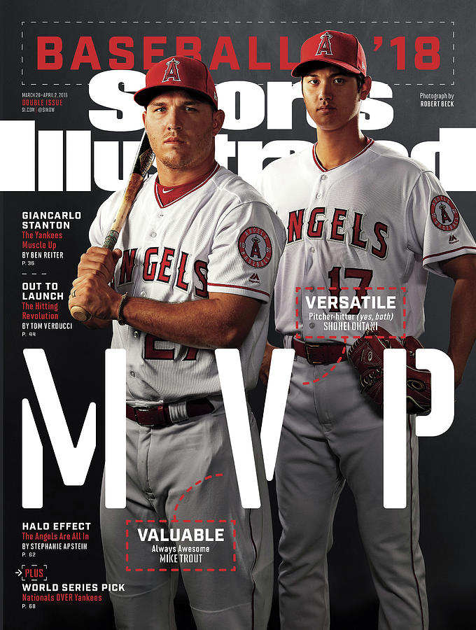 Los angeles angels of anaheim mike trout and shohei ohtani sports illustrated cover by sports illustrated