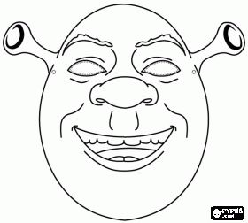 Shrek mask coloring page christmas crafts for kids to make coloring pages kids crafts free