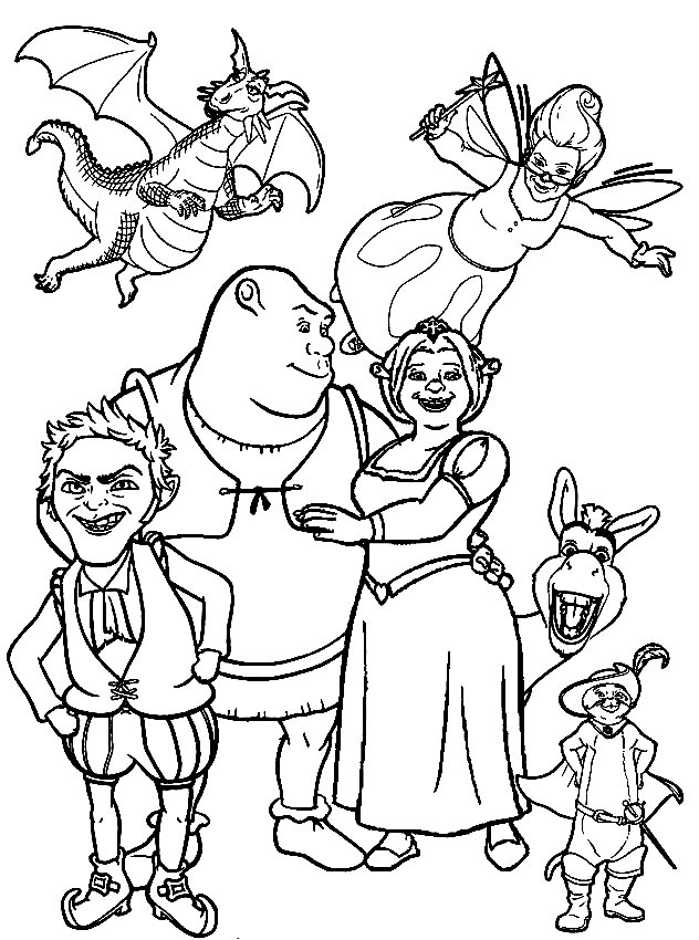Shrek coloring pages printable for free download