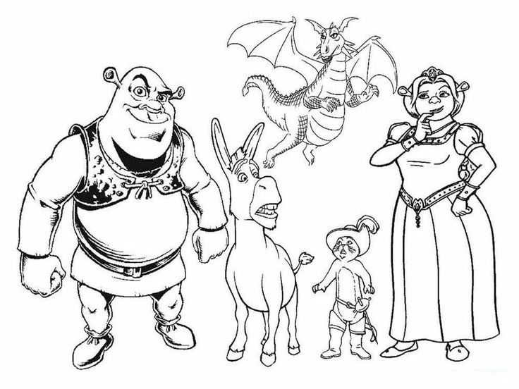 Funny shrek coloring pages pdf ideas