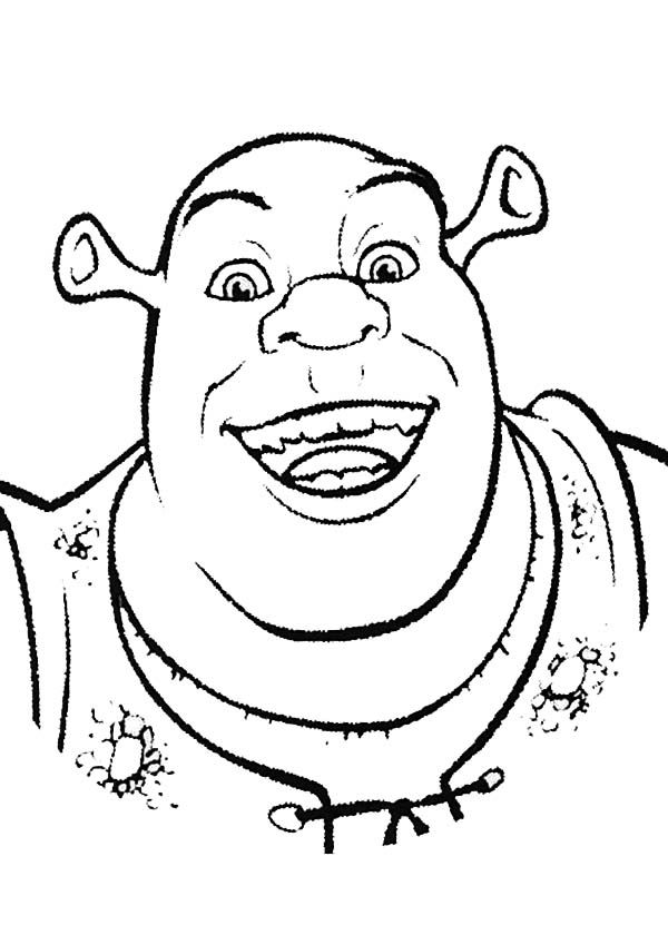 Shrek is smiling coloring page color luna cartoon coloring pages coloring pages coloring books