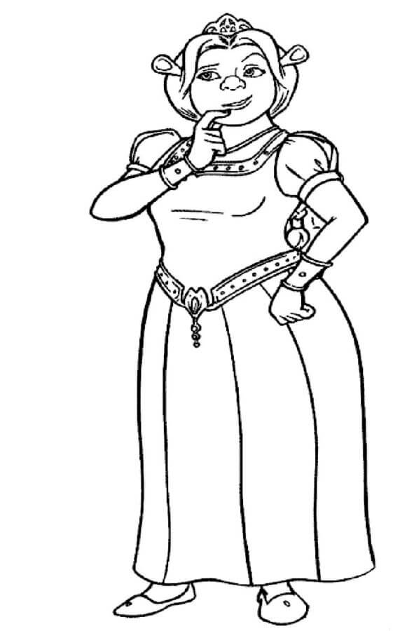 Drawing fiona coloring page