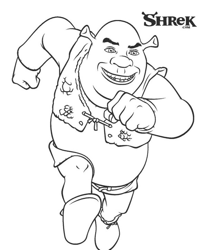 Free printable shrek coloring pages for kids