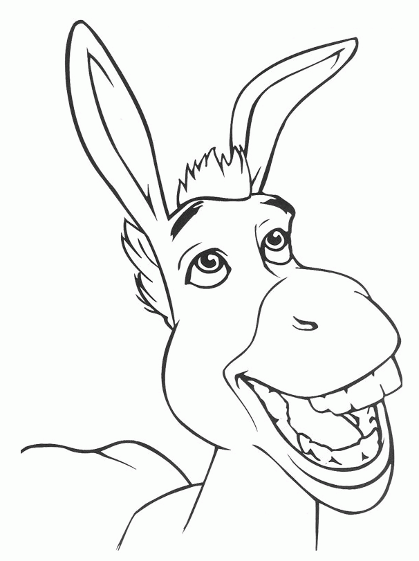 Shrek face coloring pages