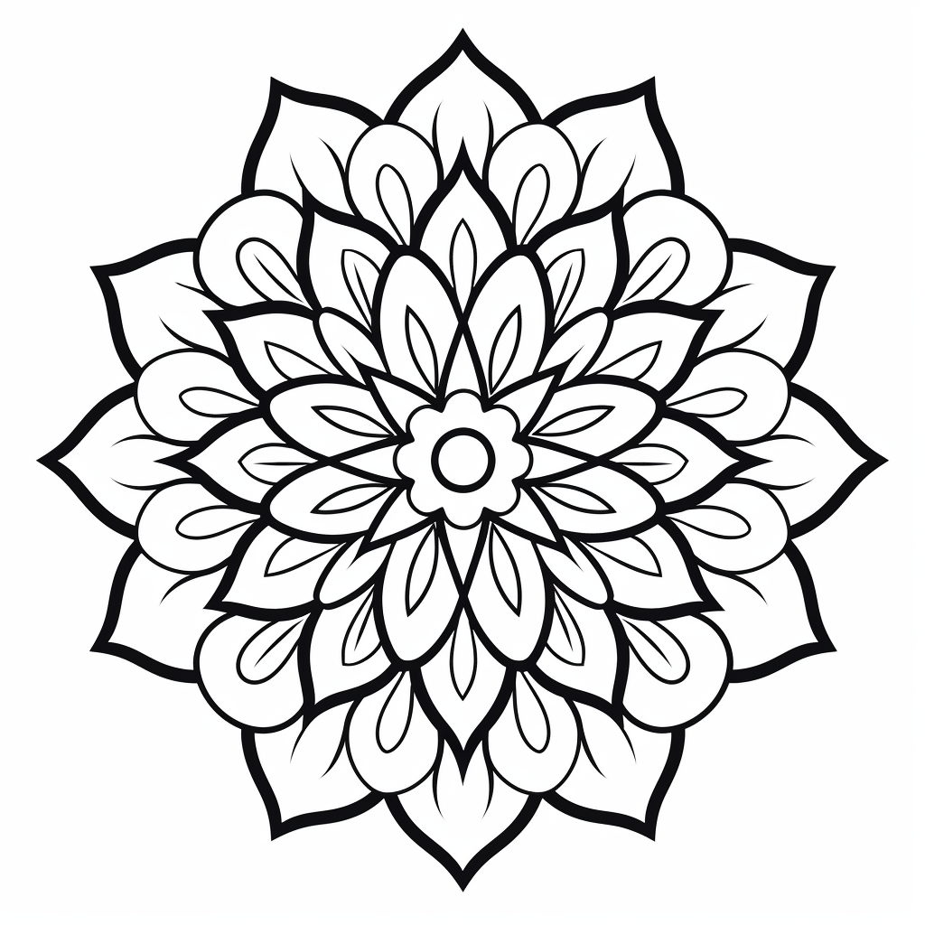 Mandala coloring pages simple
